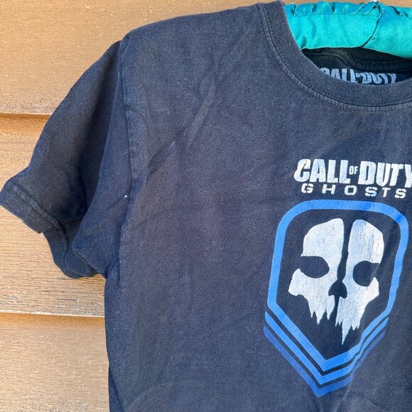 2014 Call Of Duty Ghosts Black Graphic Tee Kids XL 14/16 100% Cotton Short Sleev - Picture 6 of 13